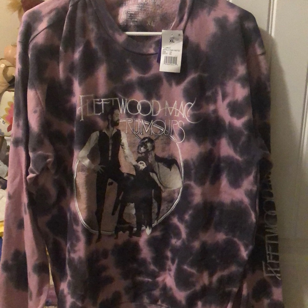 Fleetwood Mac Rumours size XL tie dye purple black design new with tags